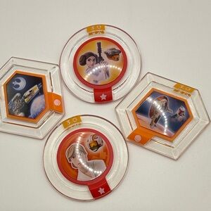 Disney Infinity Red and Orange Power Discs